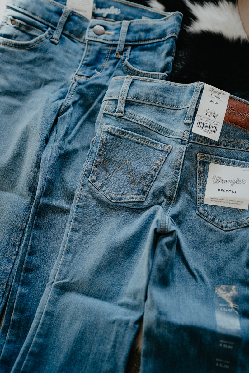 'Palmer' Wrangler Girls Bespoke Bootcut Jean (4-16; Regular & Slim Fit)