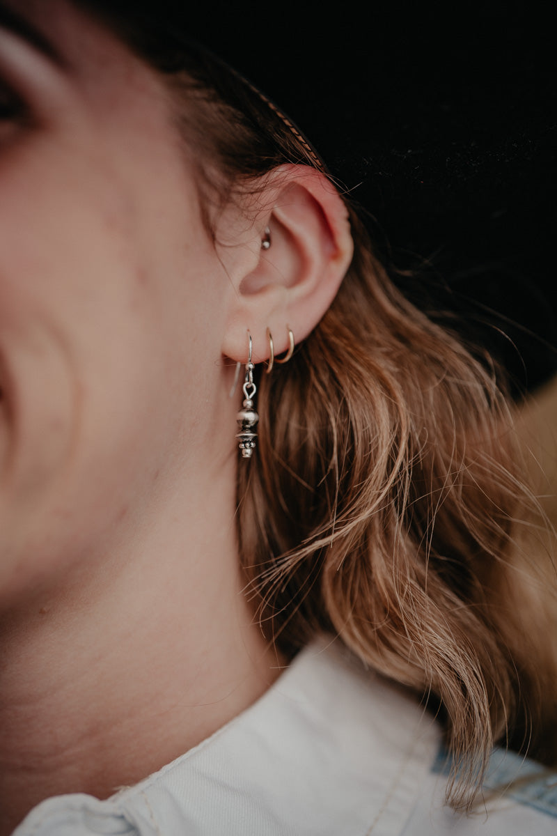 Navajo Pearl Saucer Earrings