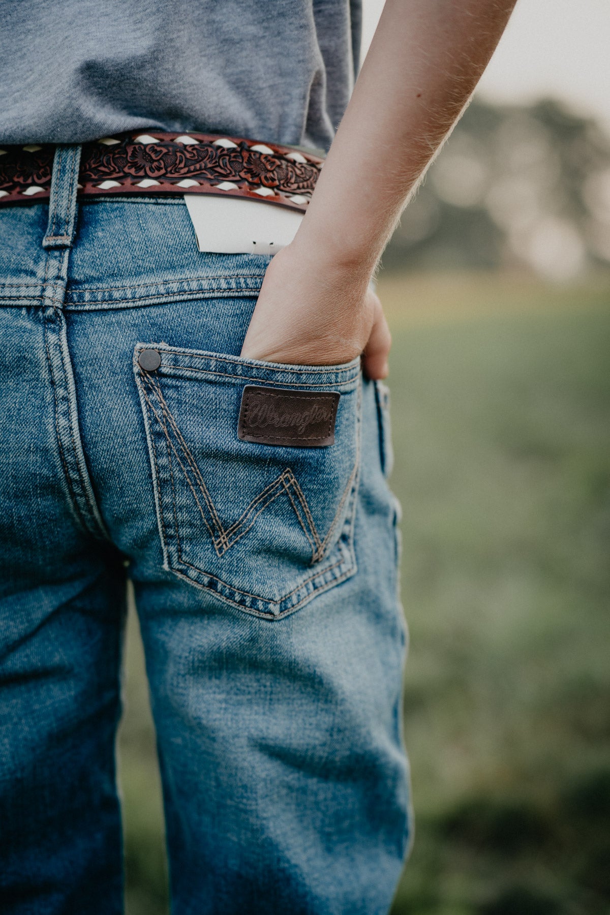 'Carson' Boy's Retro Slim Straight Jeans by Wrangler (Slim & Reg. Fit)