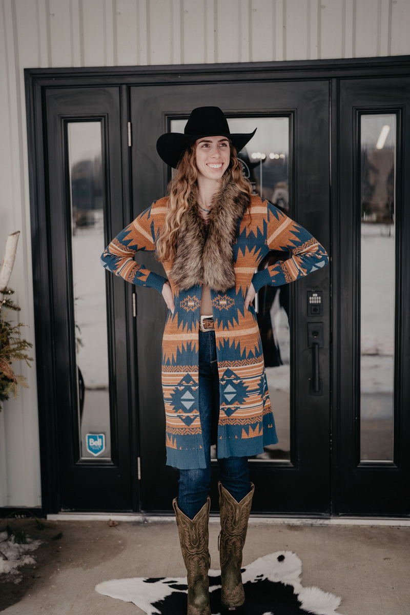 'Azlyn' Aztec Sweater Cardigan by Panhandle Slim (XS-XXL)