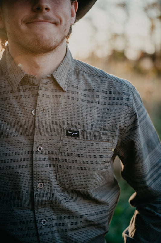 'Dash' Men's Army Green Button Up by Kimes Ranch
