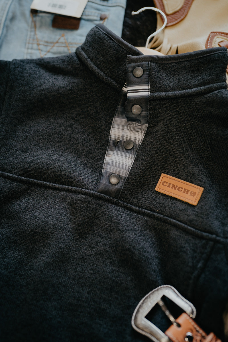 'Cody Jr.' Boy's CINCH Quarter Button Pullover with Aztec Accents