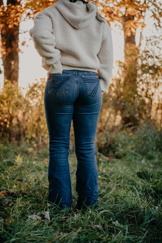 'Melrose' Dark Wash Dojo Flare Jean by 7 For All Mankind