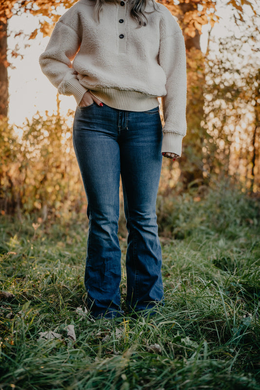 'Melrose' Dark Wash Dojo Flare Jean by 7 For All Mankind