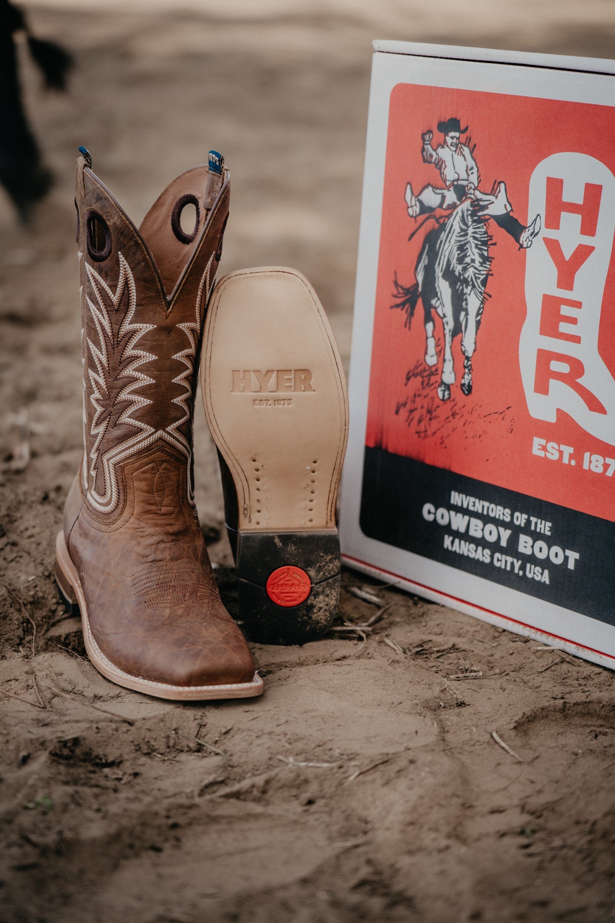 13" 'Walton' Brown Men's Hyer Cowboy Boots (Size 8-13/ D & EE Widths)