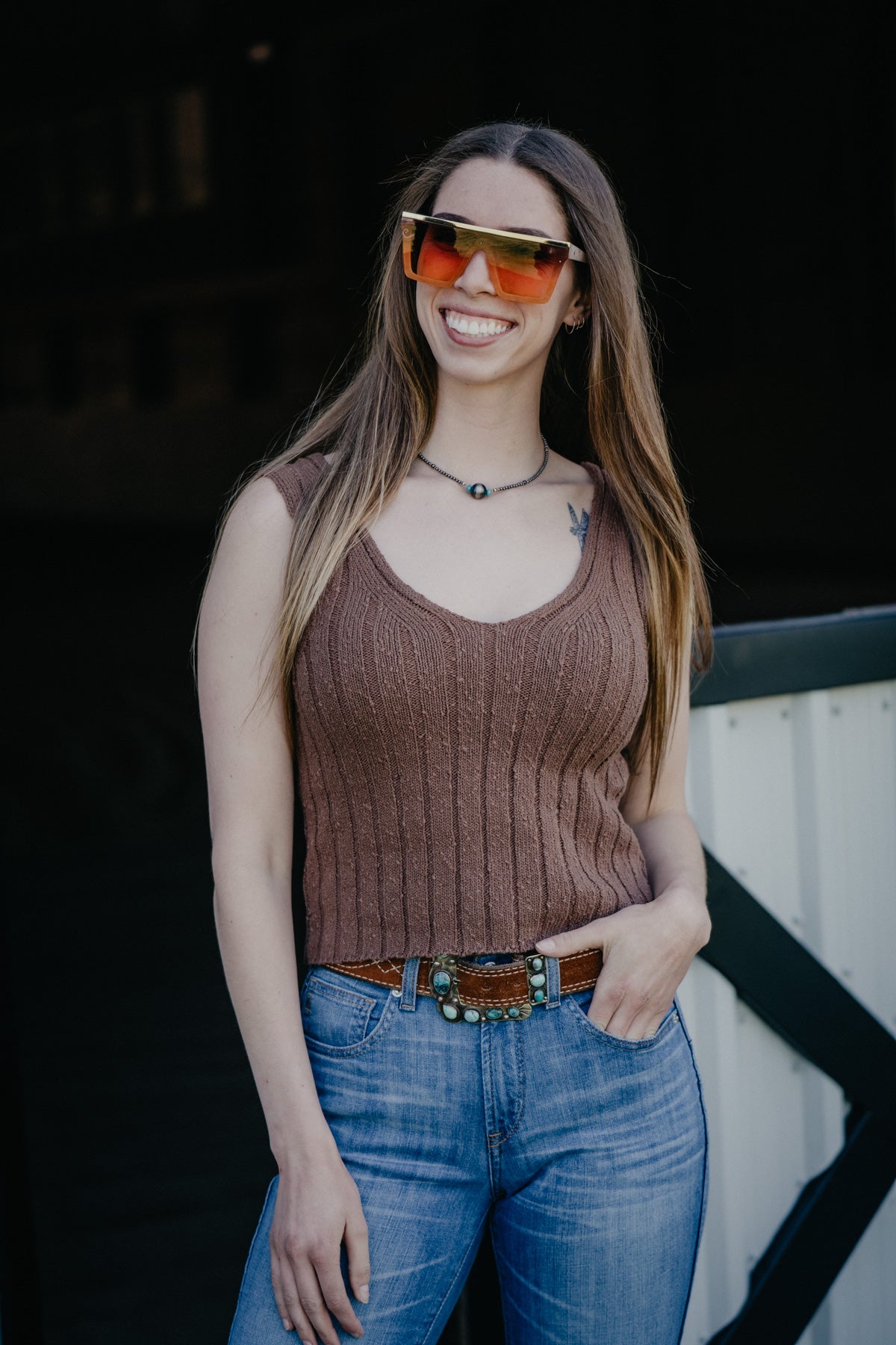 'Cottonwood' V Neck Sweater Tank by Z Supply (XS-L)