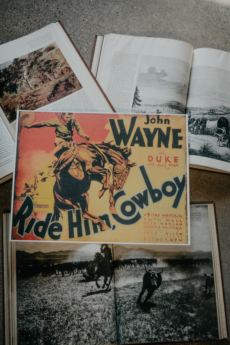 'John Wayne' Ride Him Cowboy Poster Print