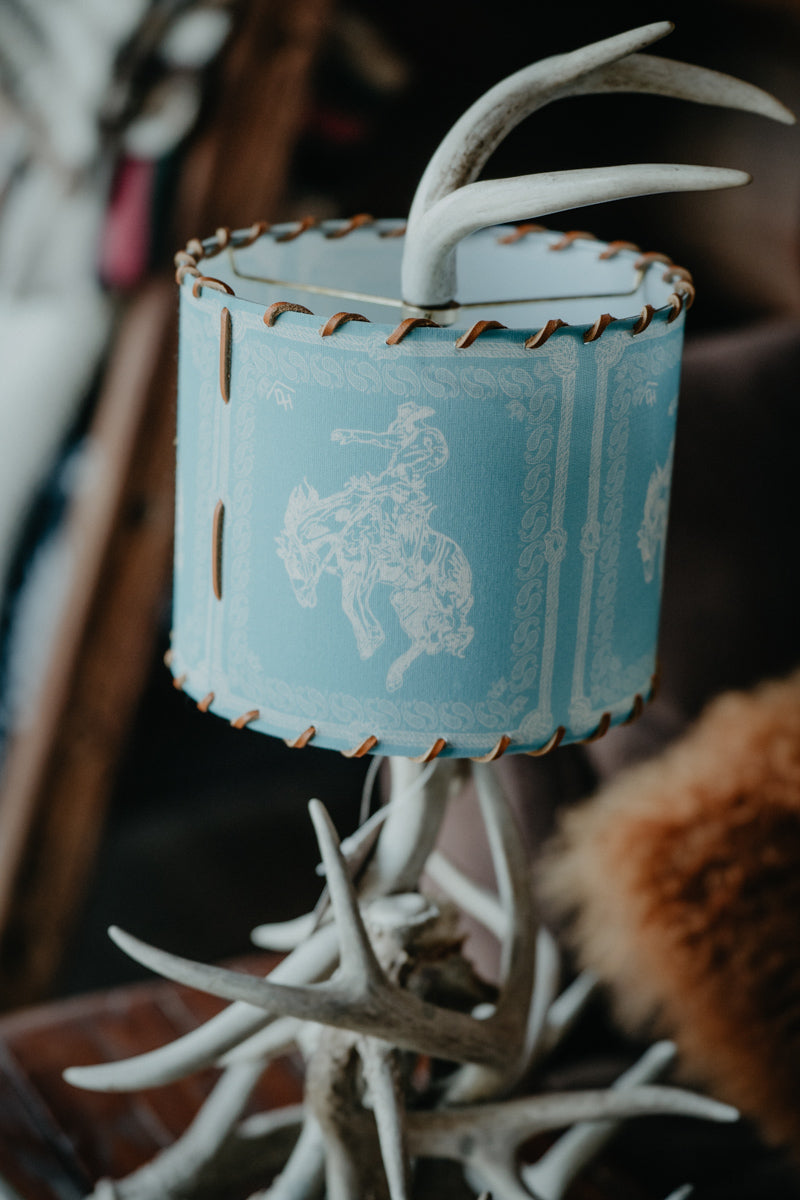 Lampshade 'Bandana Bronc Turquoise' - 8 Inches