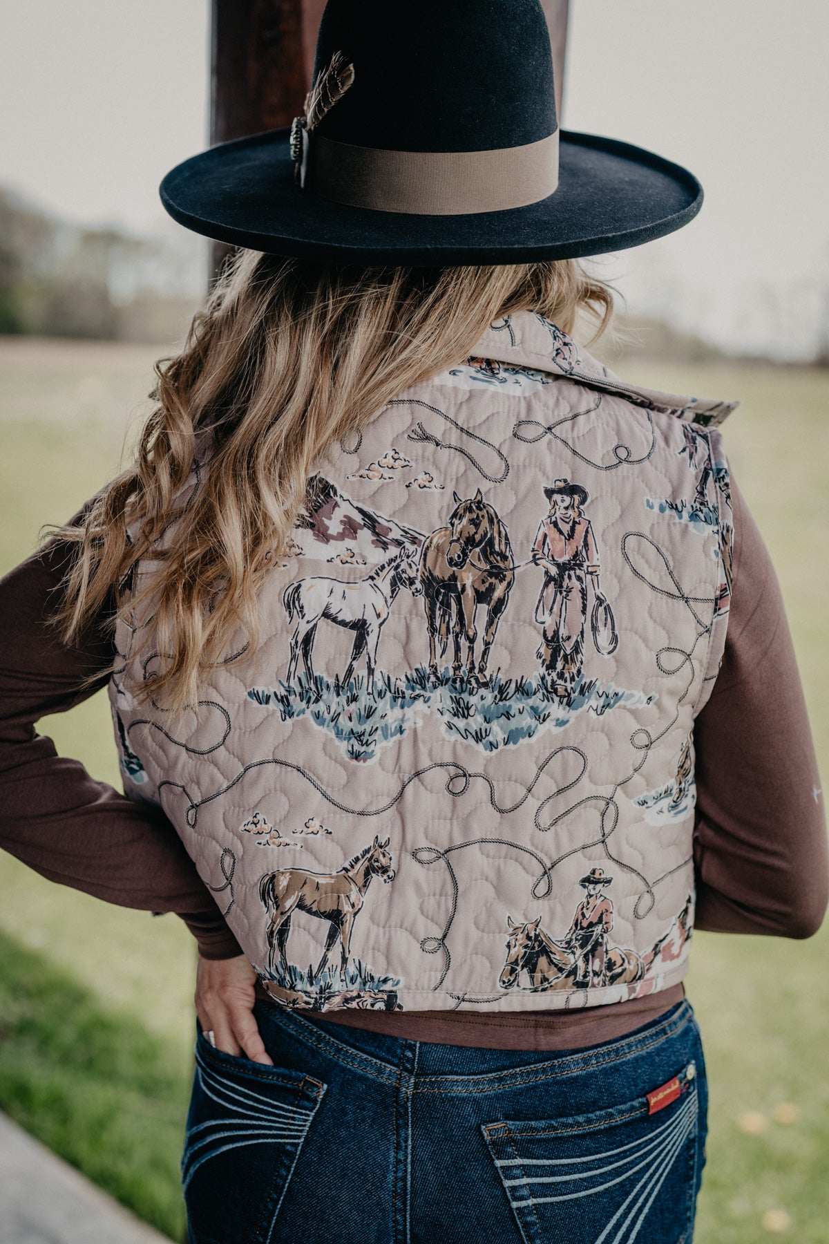 'Sierra Cowgirl' Quilted Vest by Ida Mae (S - XL)