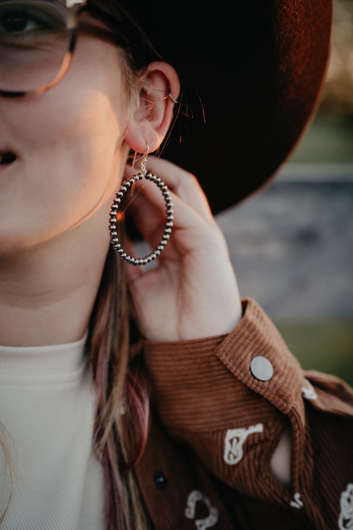 4mm Navajo Hoop Earring