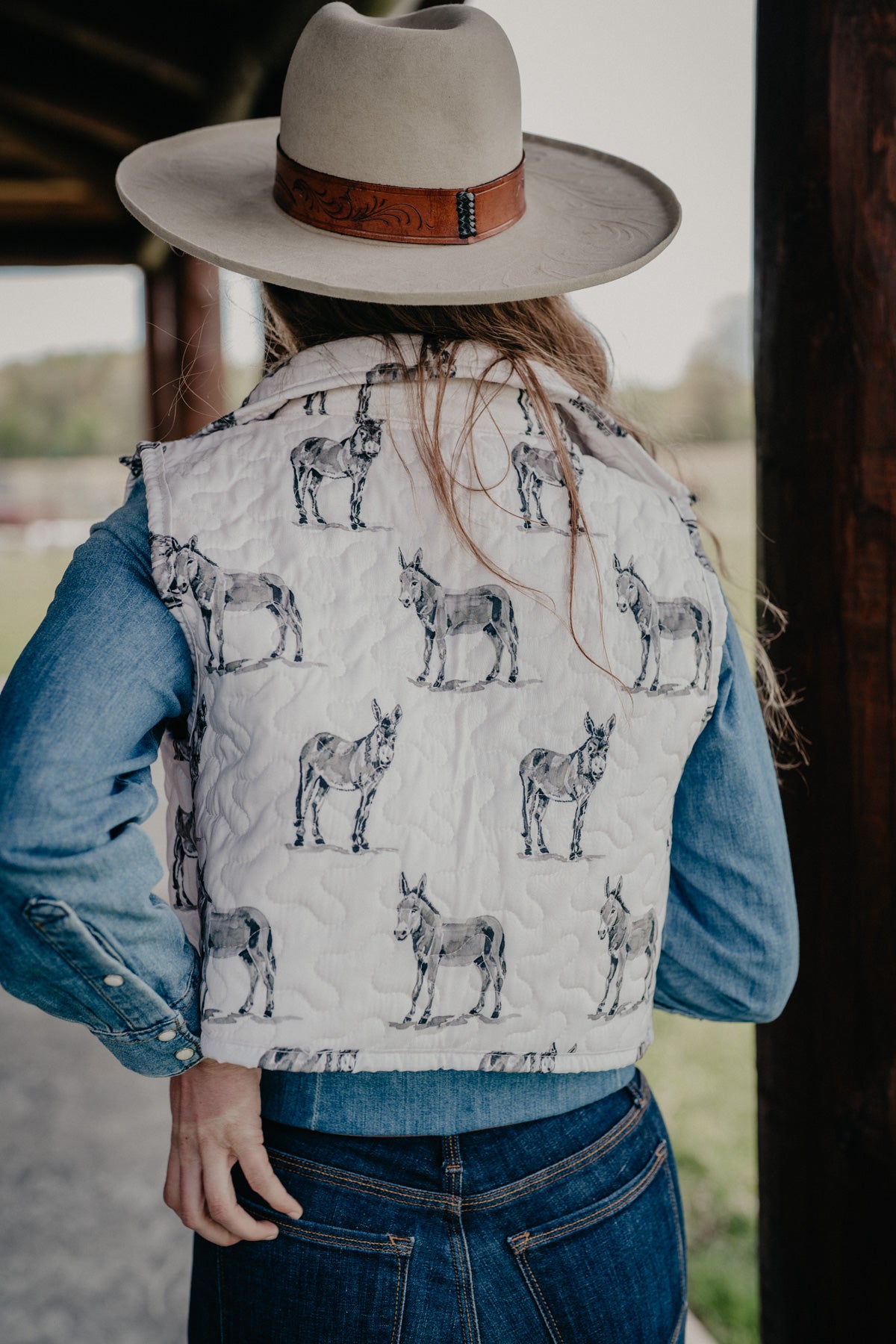 'Donkey' Quilted Vest by Ida Mae (S - XL)