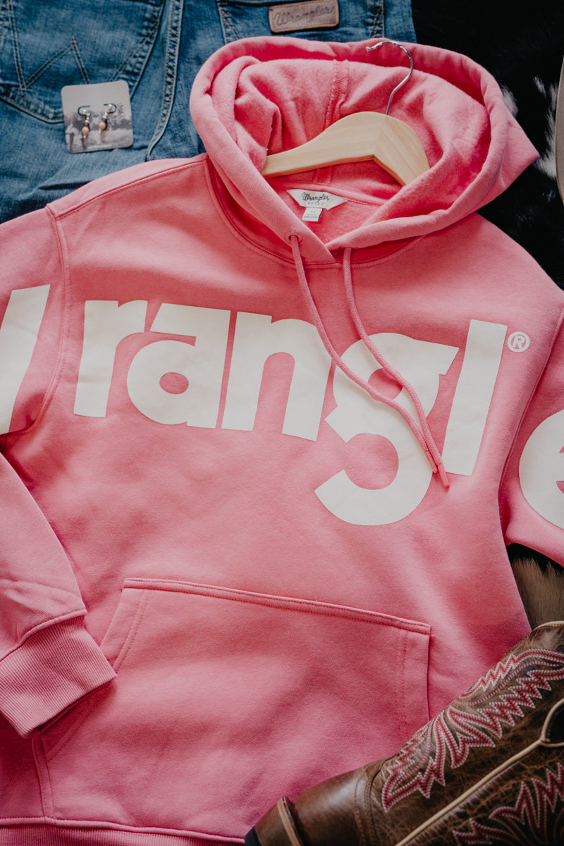 'Paula' Women's Wrangler Retro Pink Hoodie (XS-XXL)