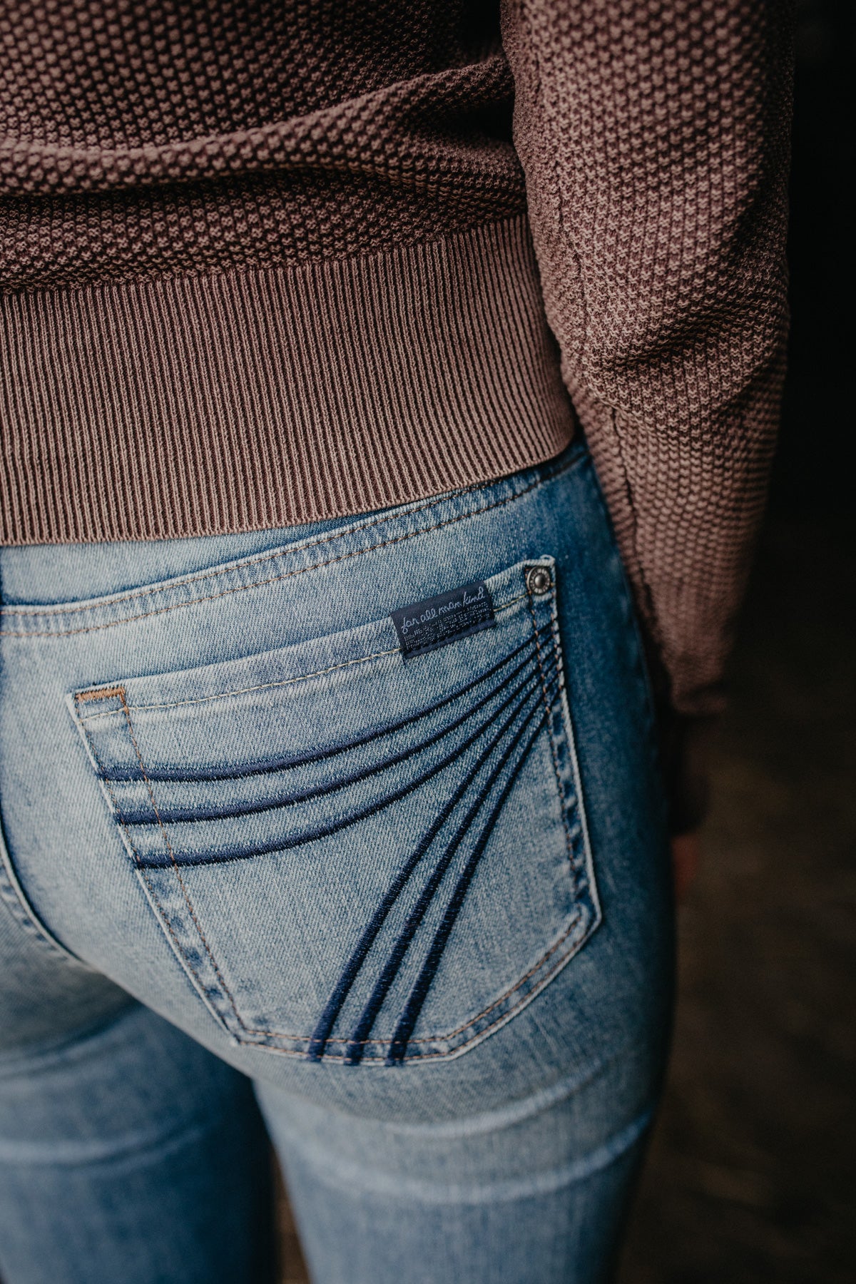 'Distressed Authentic Light' Dojo Flare Jean by 7 For All Mankind (32", 34.5" & 36" Inseam)