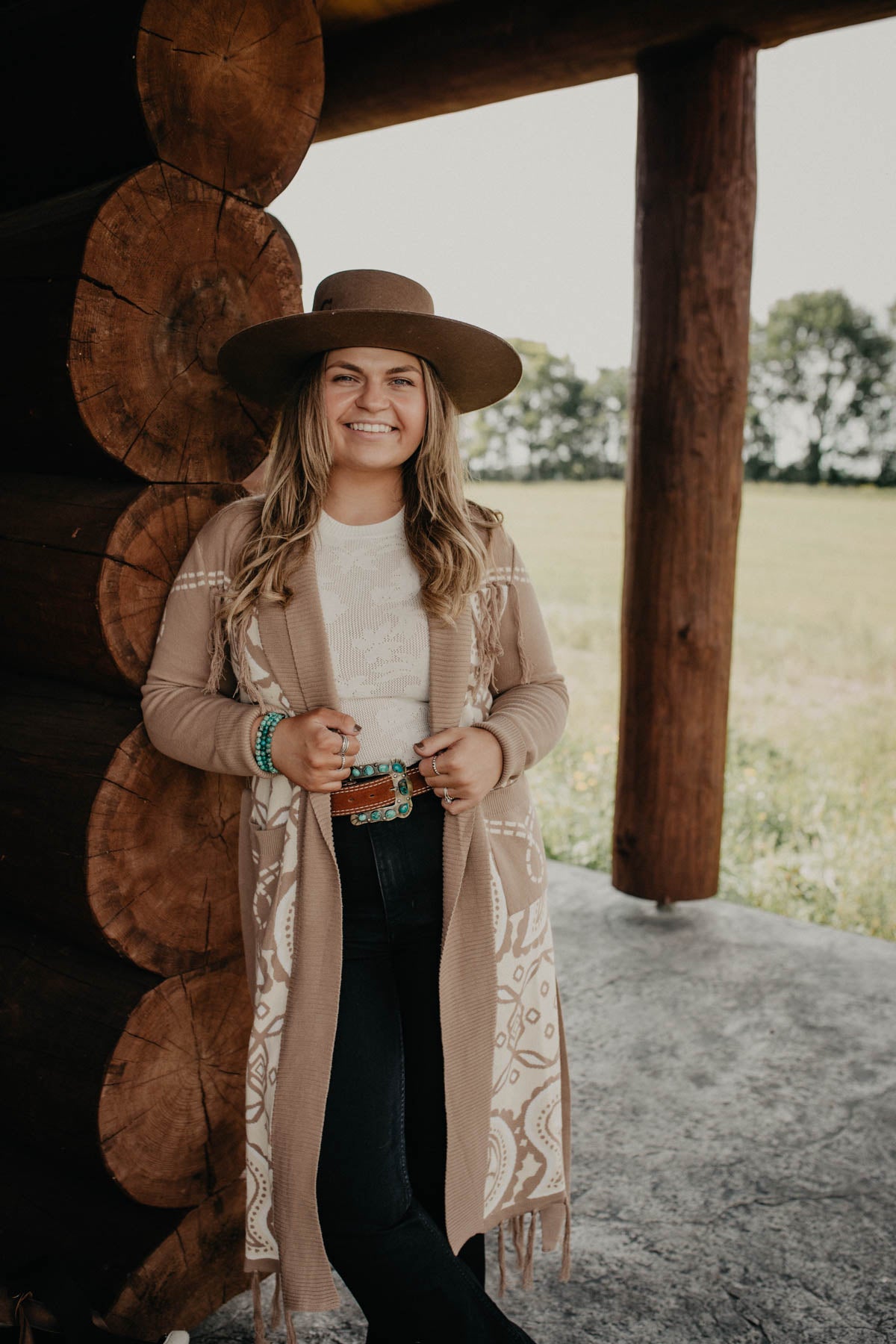 'Flossie' Fringe Trim Duster (XS ONLY)