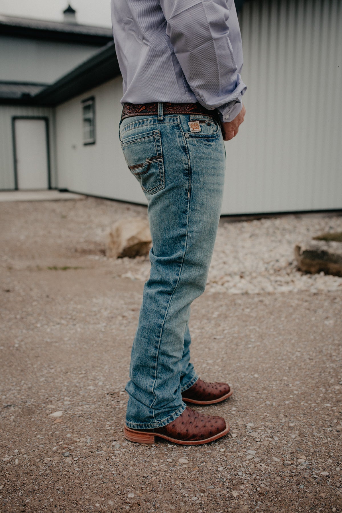 'Ben' Ian Men's CINCH Slim Bootcut Jean (Light Wash)