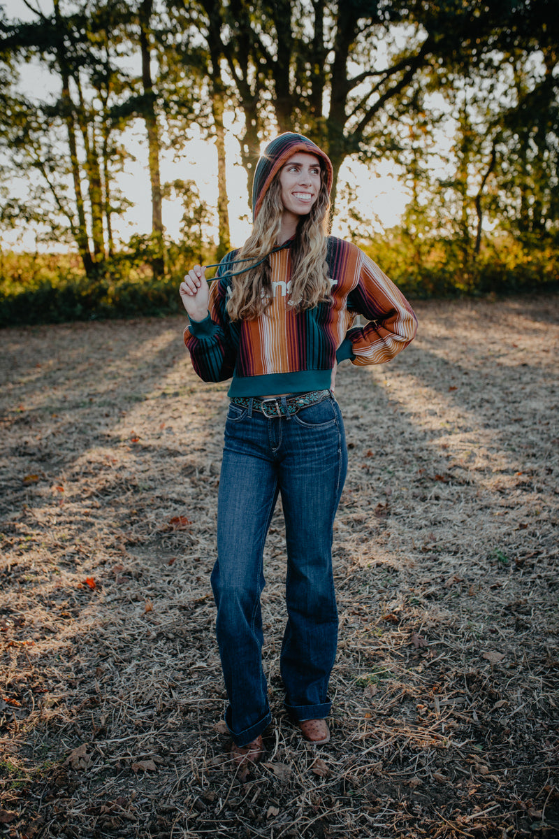 'Tay' Wrangler Striped Teal Hoodie (M Only)