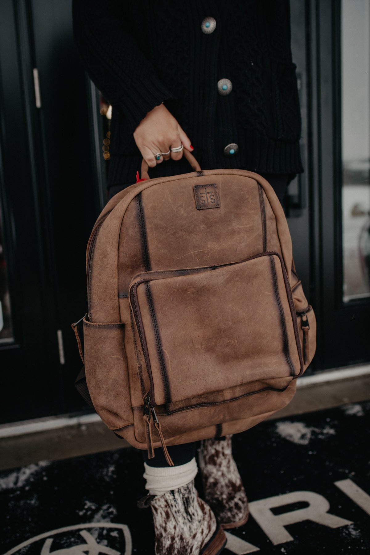 'Foreman' Leather Backpack by STS Ranchwear