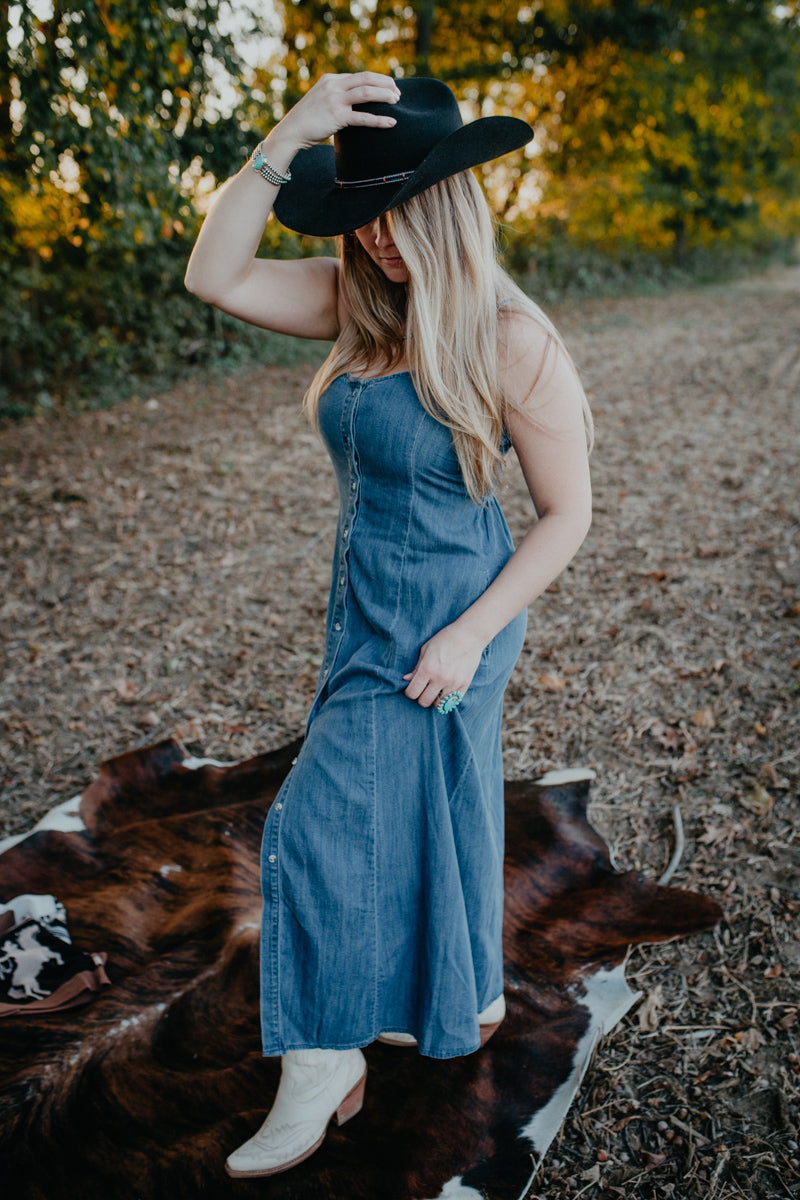 'Blue Eyes' Midi Denim Dress (XS-L)