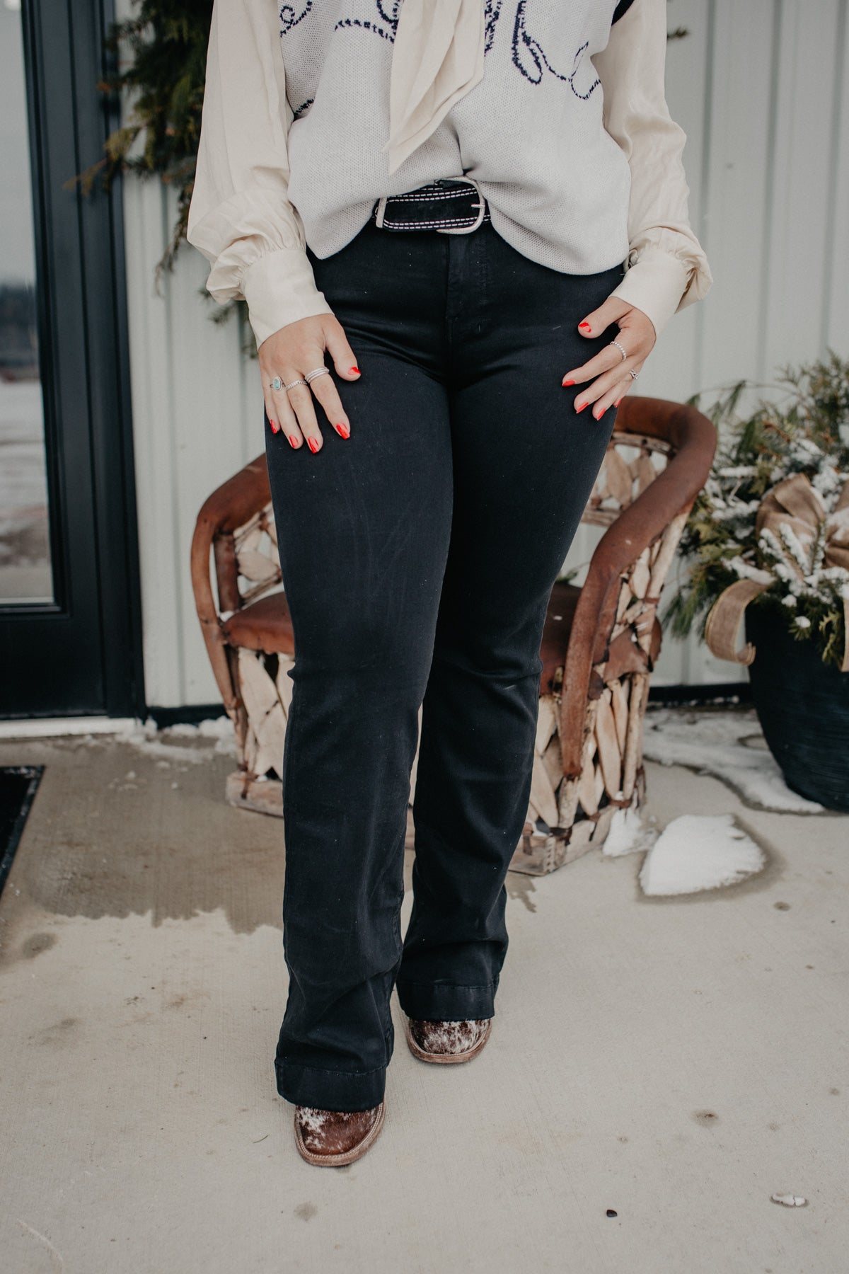 'Tunisia' Black Dojo by 7 For All Mankind {Tailorless} (Sizes 27, 28 only)