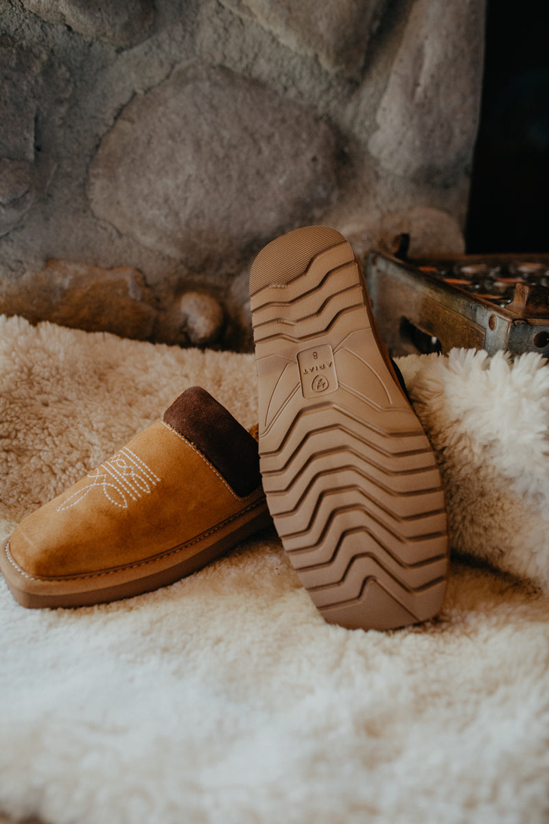 Men's Ariat Chestnut Square Toe Slippers (Sizes 7-13)