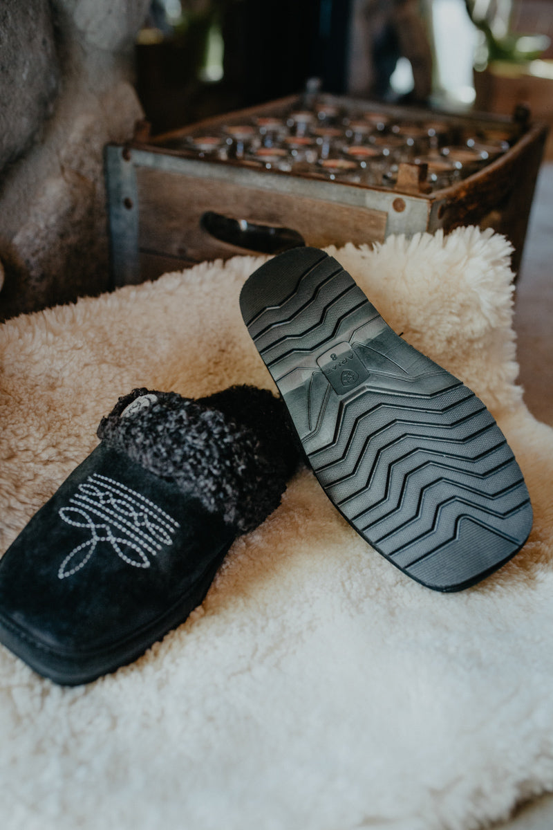 Women's Ariat Jackie Black Slippers (Sizes 6-11)