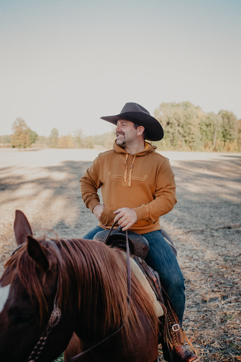 'Faster Talker' Brown Men's Hoodie by Kimes Ranch (S-XXL)