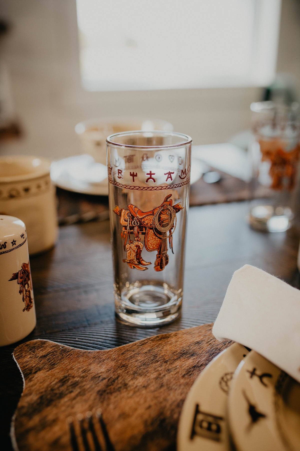 15oz 'Saddle & Brands' Glasses (Set of 4)