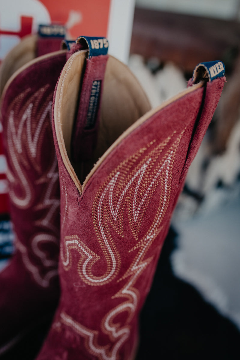 13" 'Augusta' BURGANDY Suede Hyer Women's Cowboy Boots (Sizes 6-11/ B & C Widths)