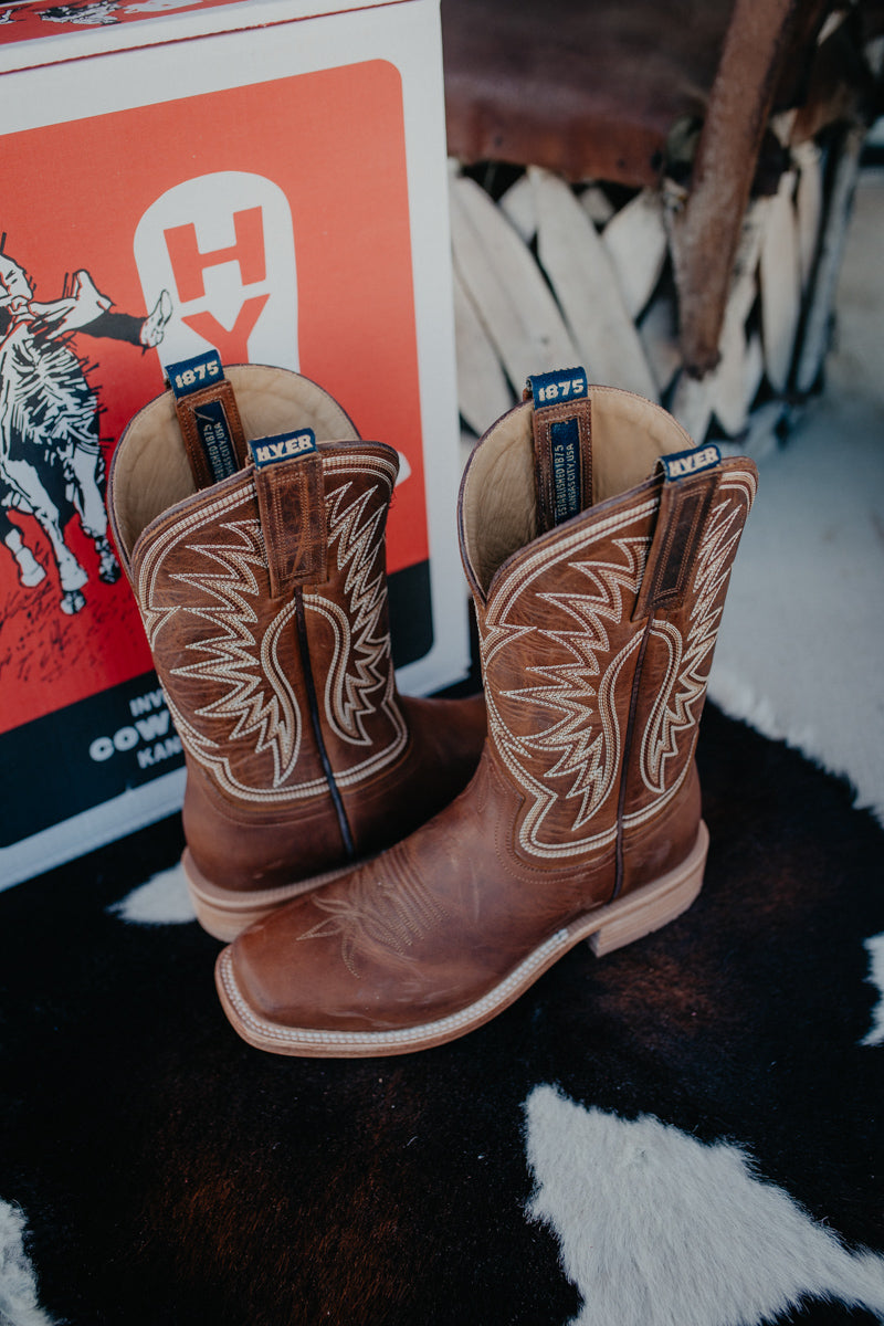 'Le Roy' 11" Brown Men's Hyer Cowboy Boots (Size 8-13/ D & EE Widths)