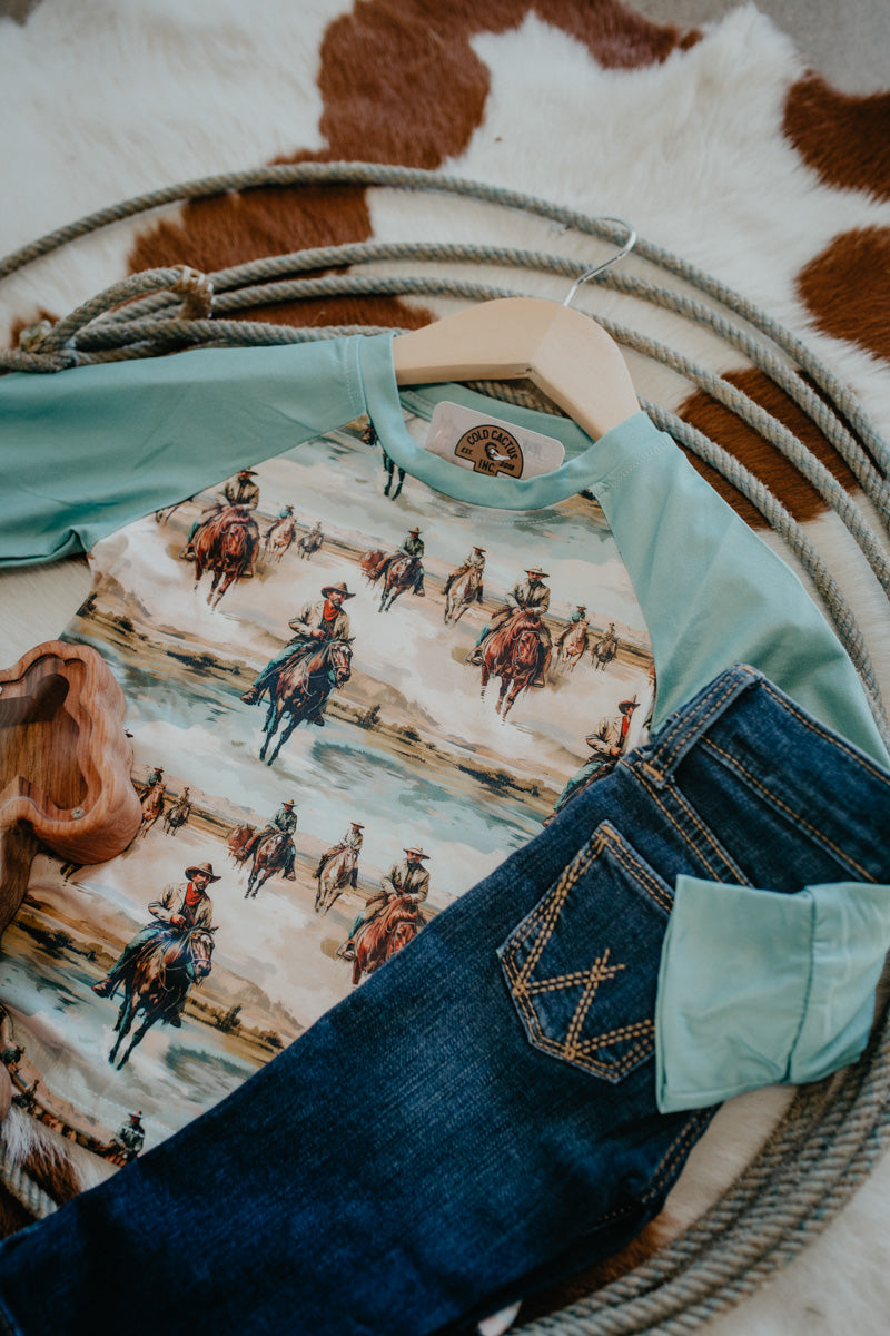 'Reggie' Boys Sunrise Cowboy Long Sleeve Tee (2T to 5T)