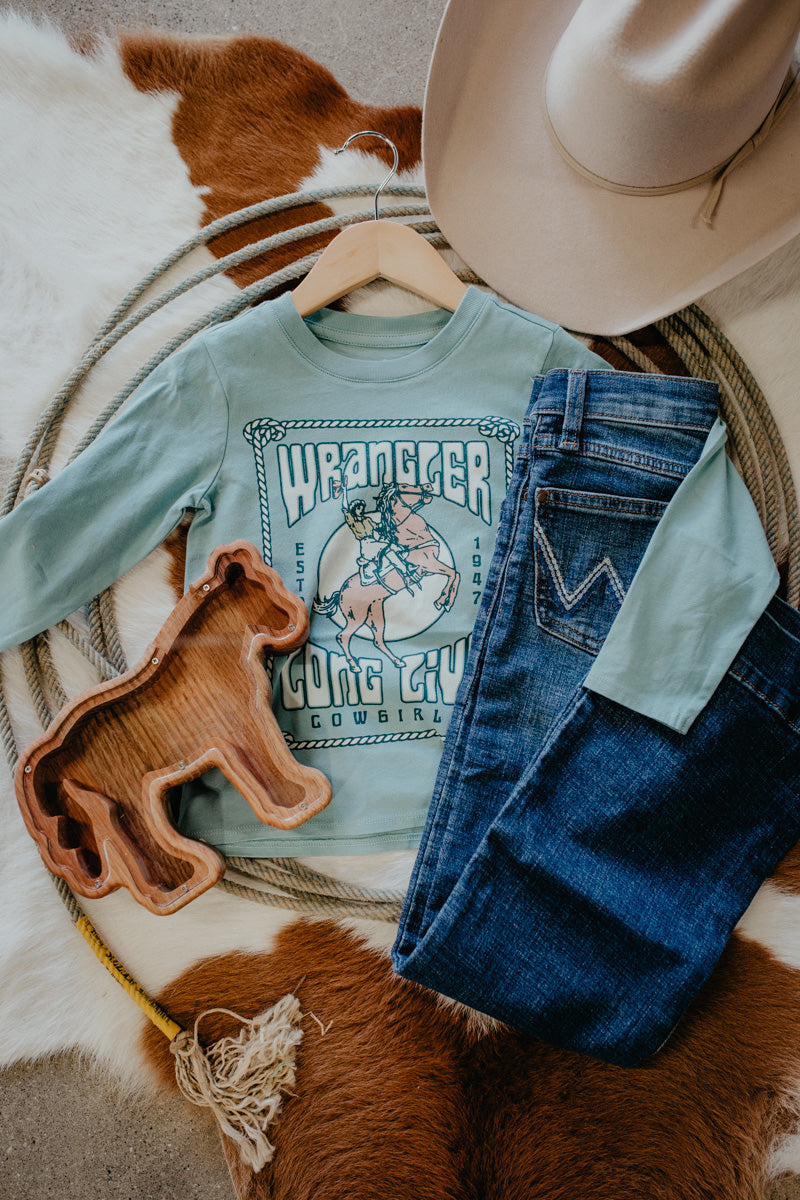 'Darcy' Wrangler Girls Long Live Blue (S-XXL)