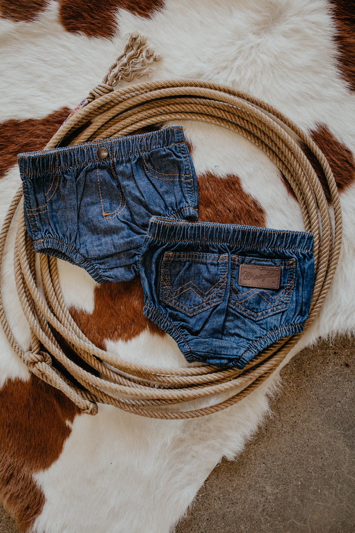 Wrangler Denim Baby Diaper Cover (Sizes 3M-18M)