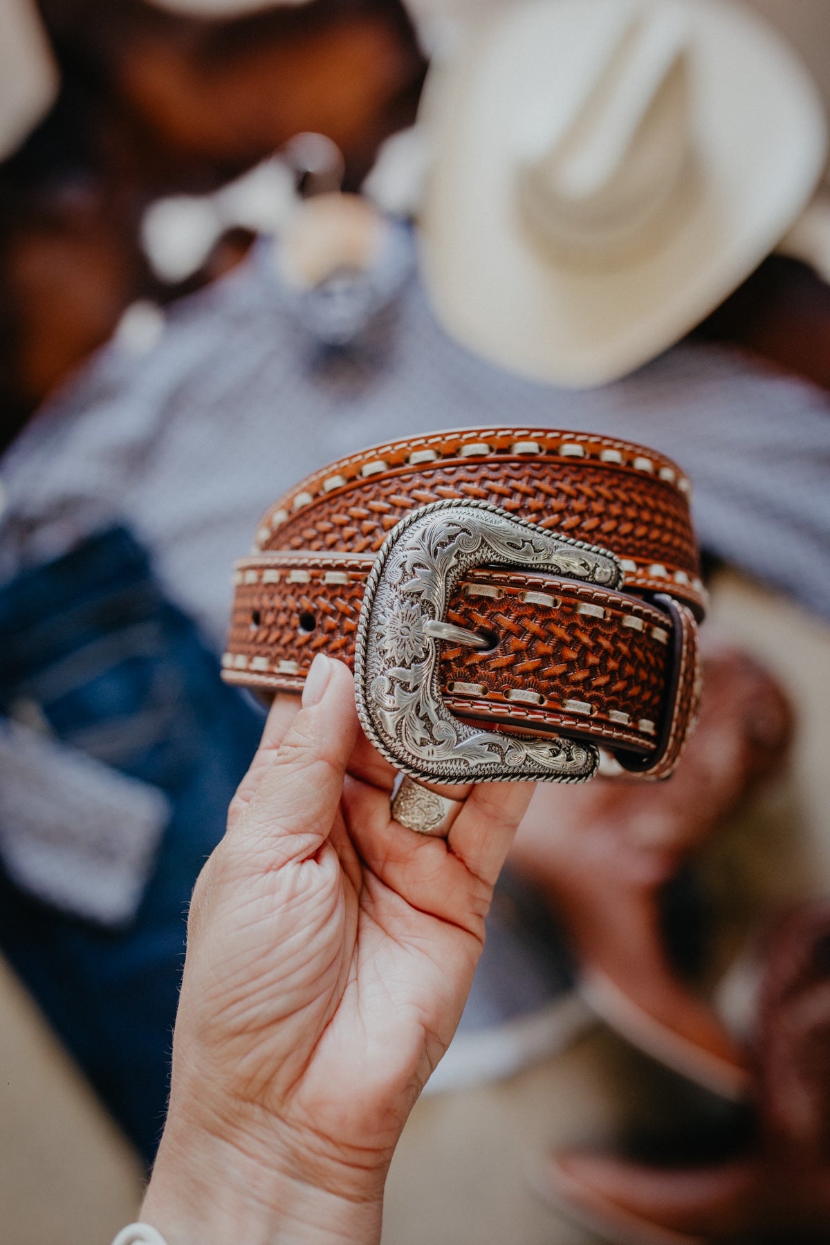 Men's 'Basketweave' Belt (32-46)