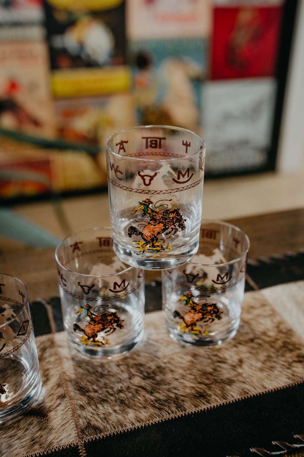 14oz 'Bronco' Whiskey Glasses (Set of 4)