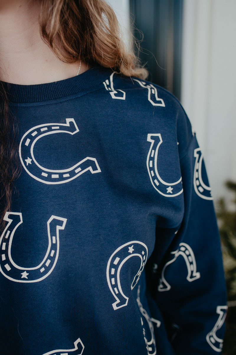 Horse Shoe Navy Lounge Set (S-L)