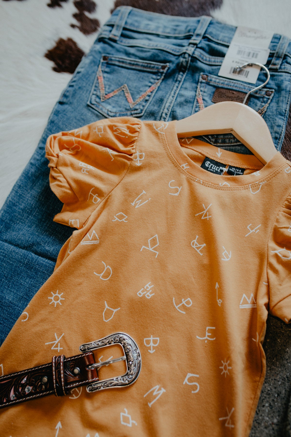 'Maeve' Girls Gold Brands T-Shirt (XS-XXL)