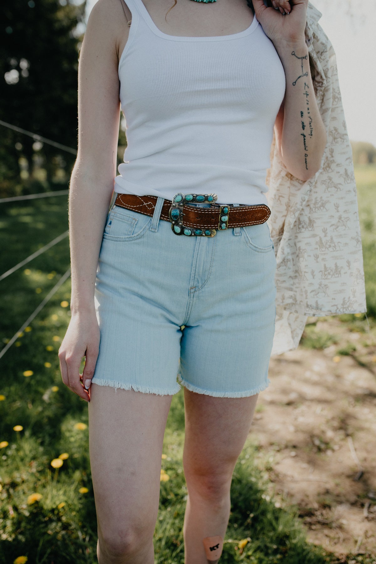 'Nyla' Ariat High Rise 5" Inseam Denim Shorts (24-33)