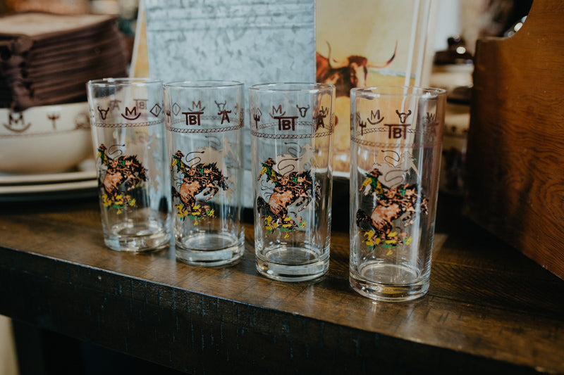 16 oz 'BRONCO' Water/ Iced Tea Glass (Set of 4)