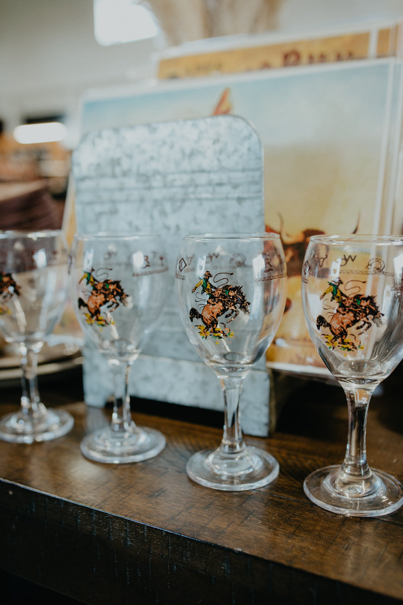 'BRONCO' 12oz Wine {Set of 4}