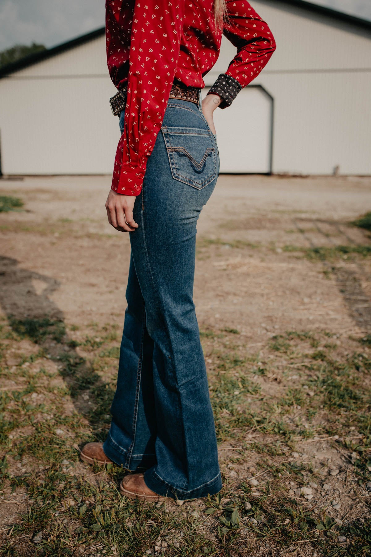 'Lettie' Curved Yoke High Rise Trouser by Rock and Roll (Sizes 32/32, 33/32 only)