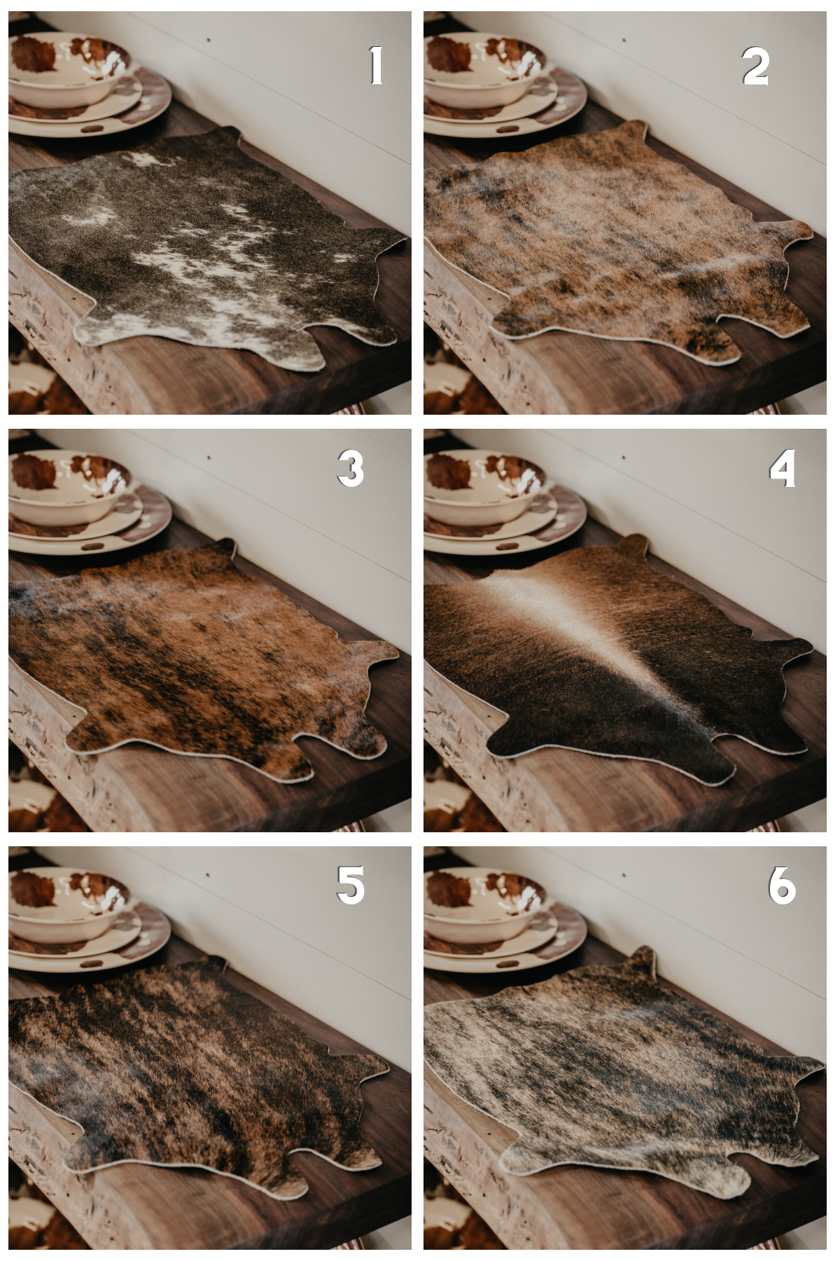 Hide Shaped Cowhide Placemat