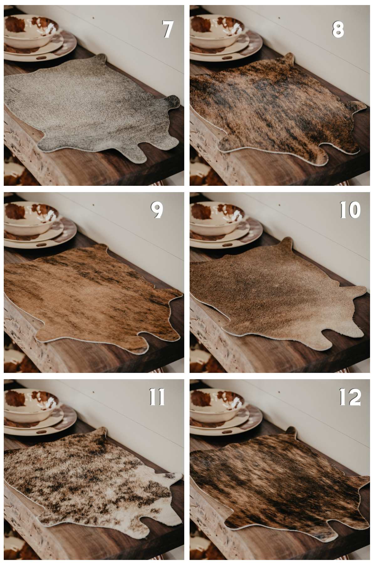 Hide Shaped Cowhide Placemat