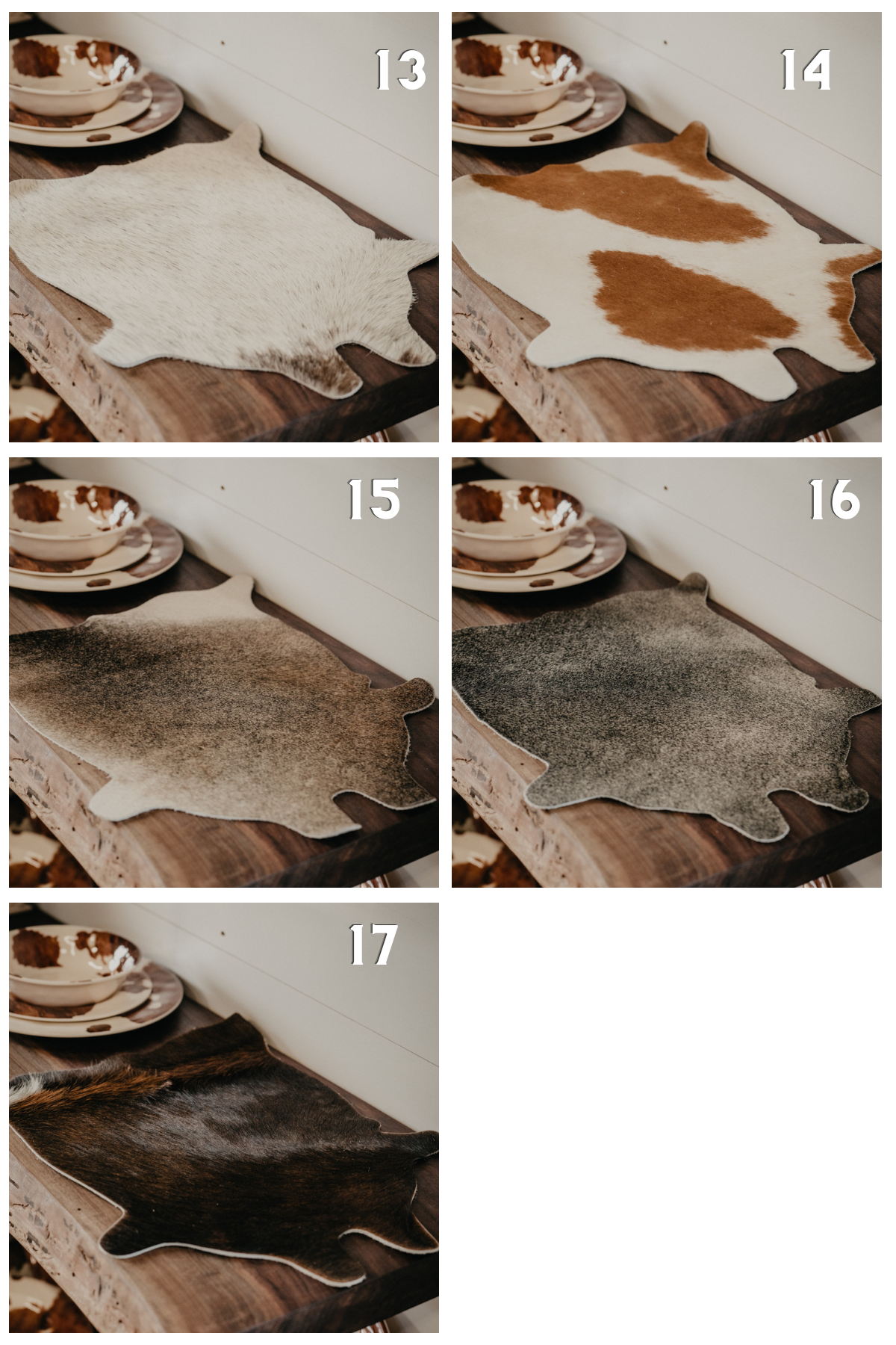 Hide Shaped Cowhide Placemat