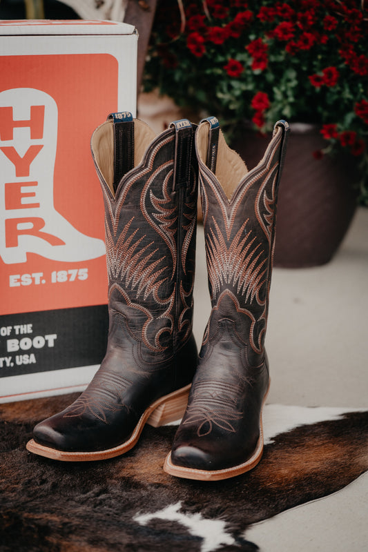 13" Hyer Leawood Women's BROWN Boots (Sizes 6-10, B/C Widths)
