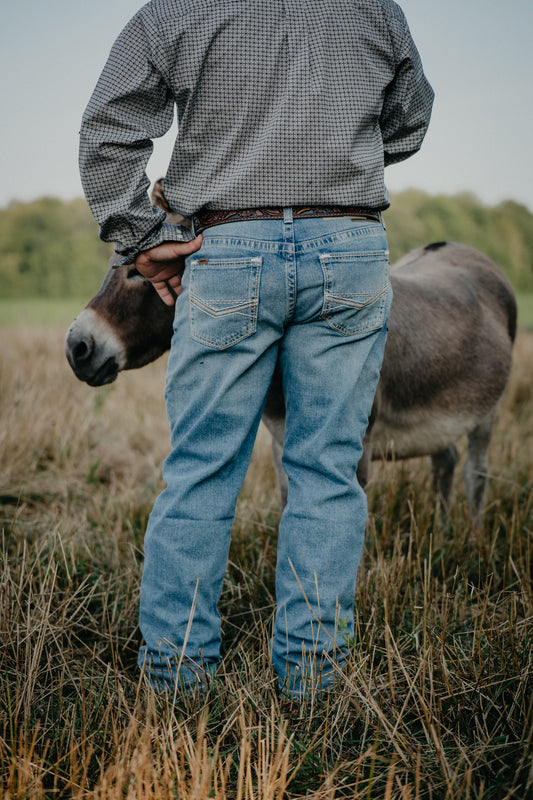 'Cameron' Men's Ariat M2 Relaxed Boot Cut Light Wash Jean (Sizes 29-40)