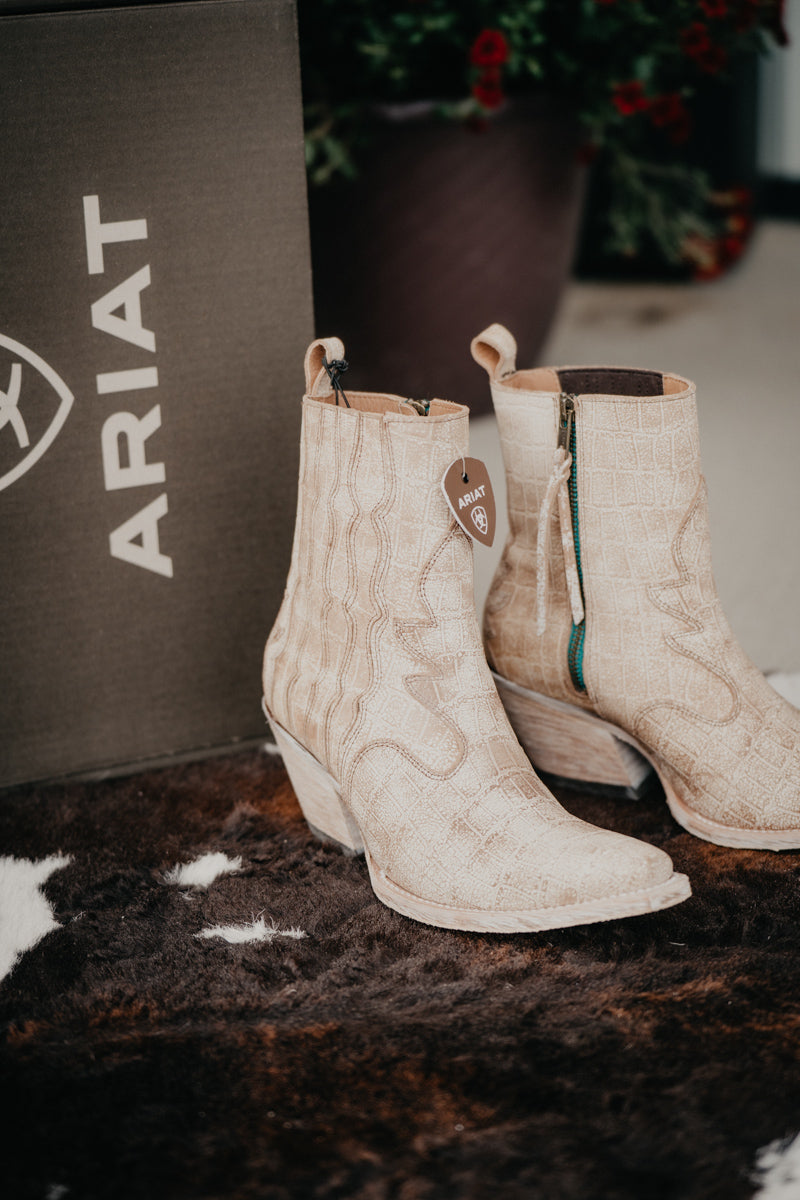 'Jade' Women's Distressed Crema Croc Print (Sizes 6-10)