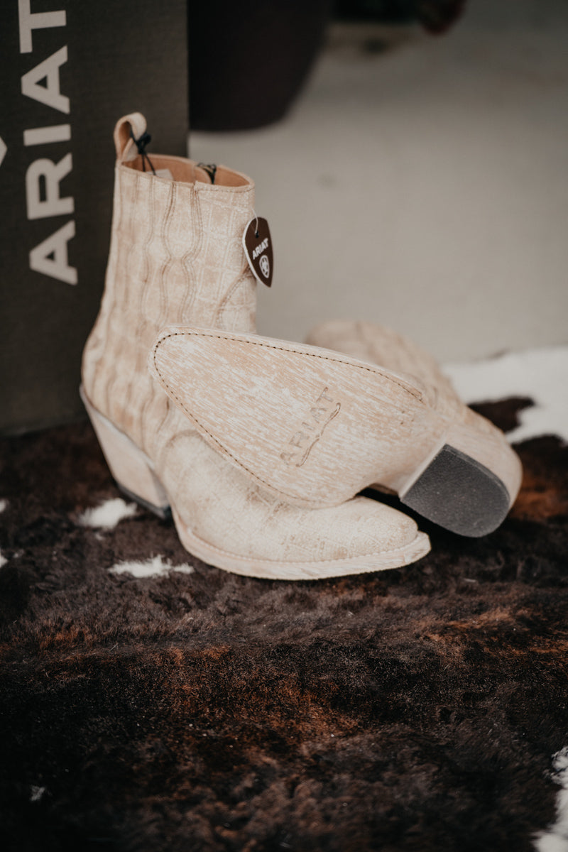 'Jade' Women's Distressed Crema Croc Print (Sizes 6-10)