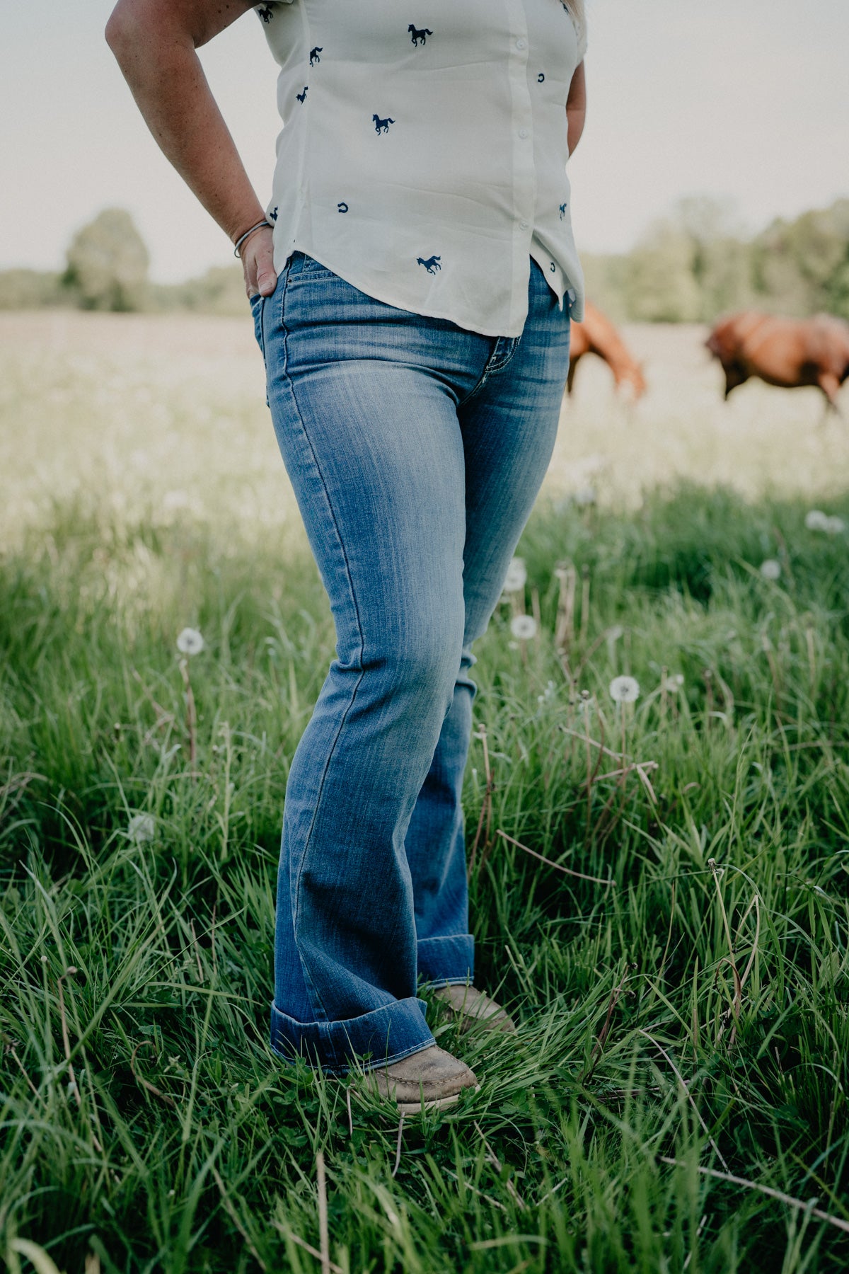 'Mila' Slim Medium Stone Wash Trouser Jean by Cruel Denim (Sizes 24-34)
