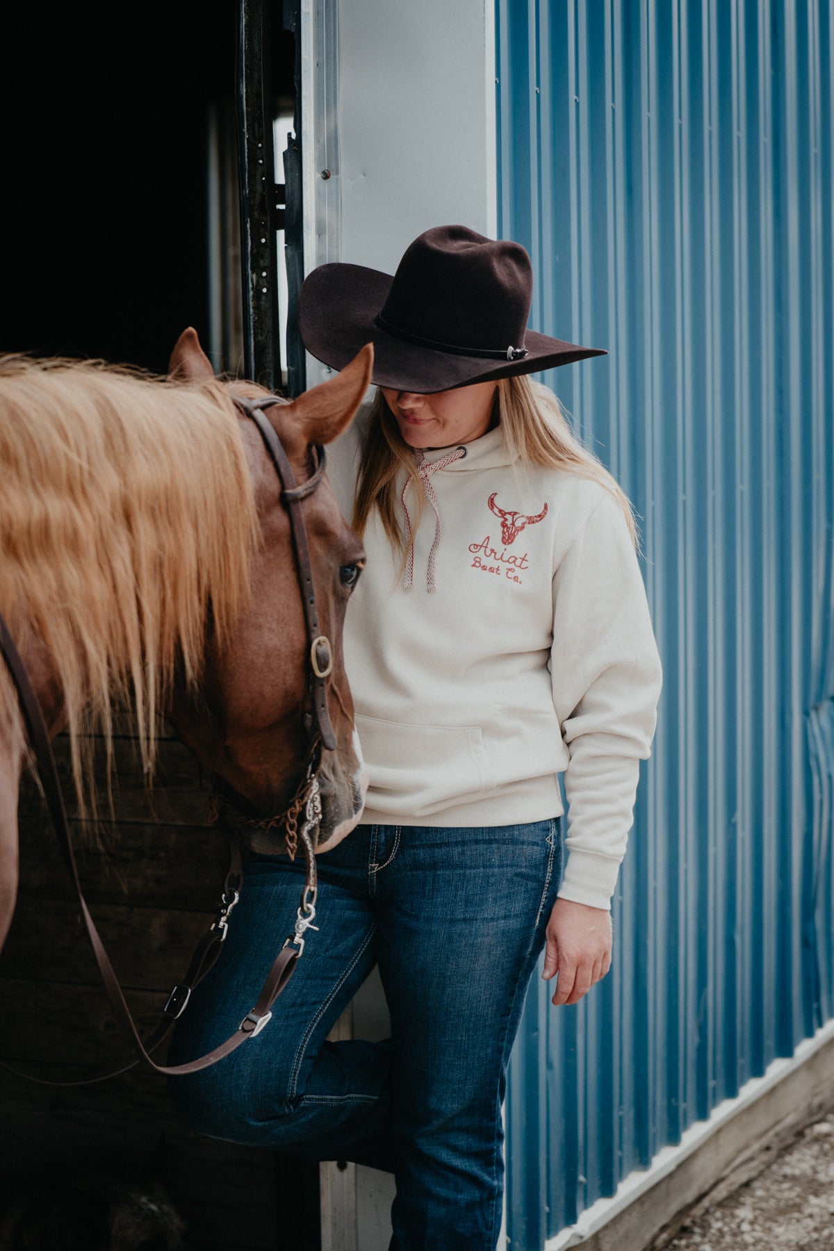 'Longhorn' Ariat Stitch Women's Hoodie (XS-XXL)