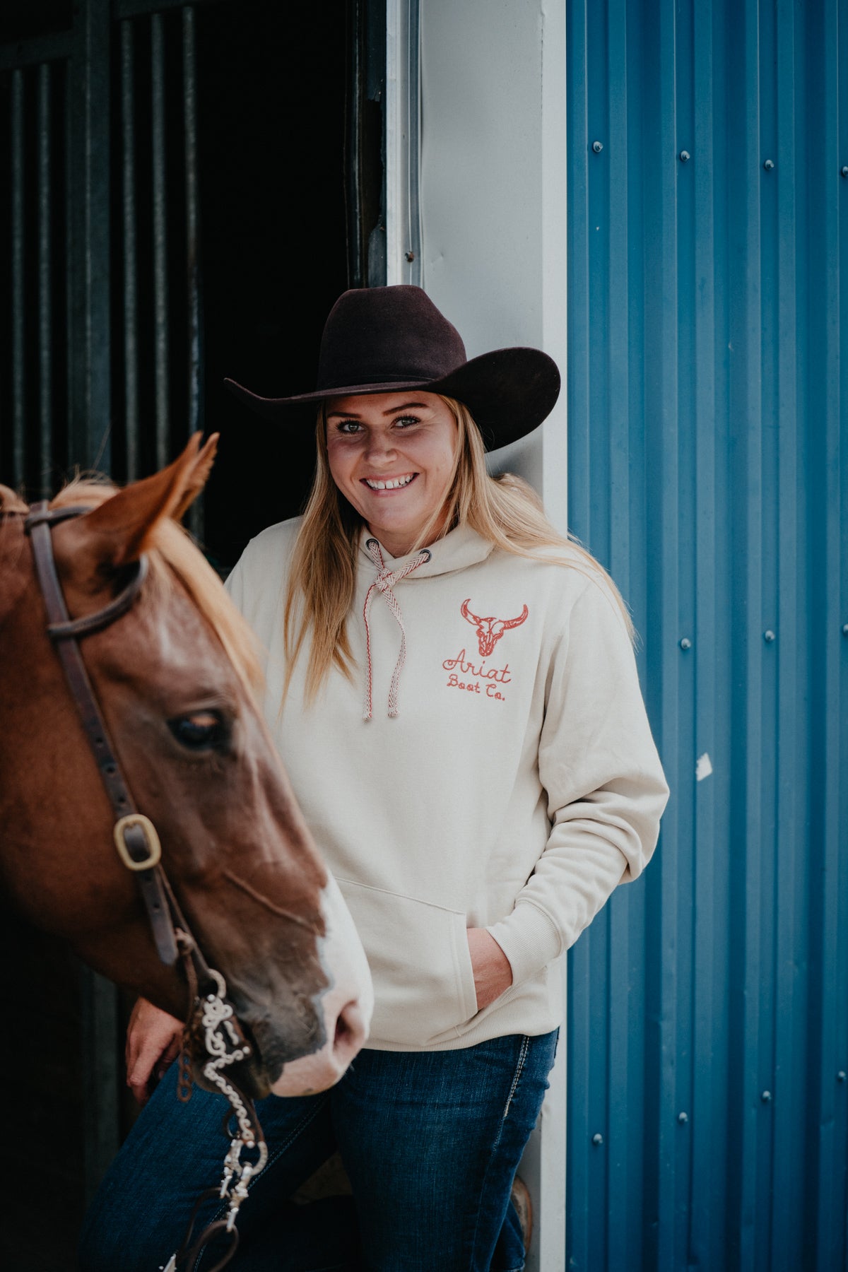 'Longhorn' Ariat Stitch Women's Hoodie (XS-XXL)